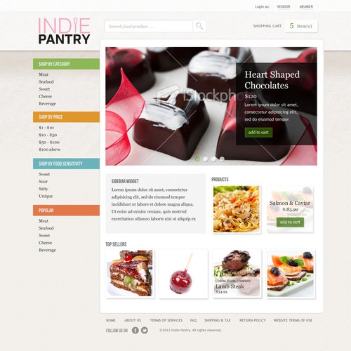 Website Design for Ecommerce Business - Quirky Food Reseller