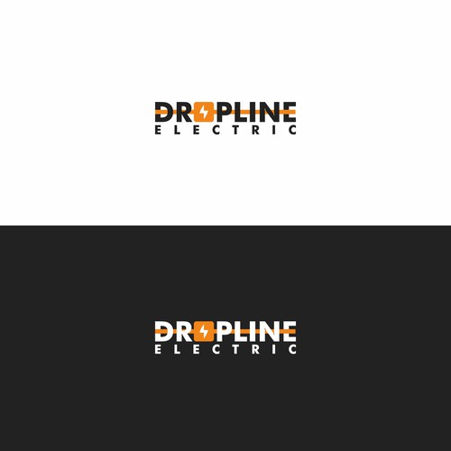 logo concept for Dropline electric, electrical contractor company.