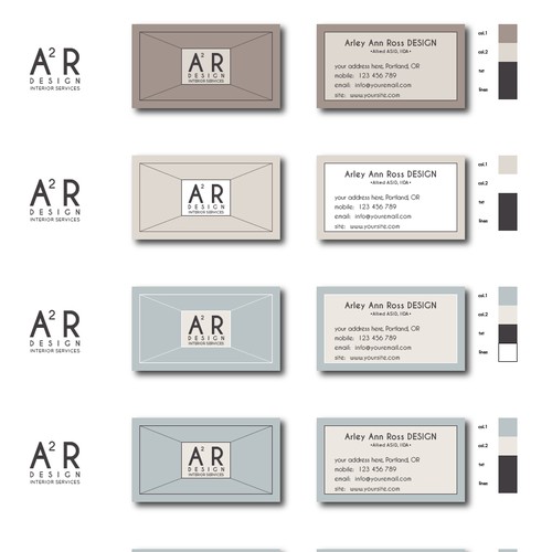 Interior designer business card