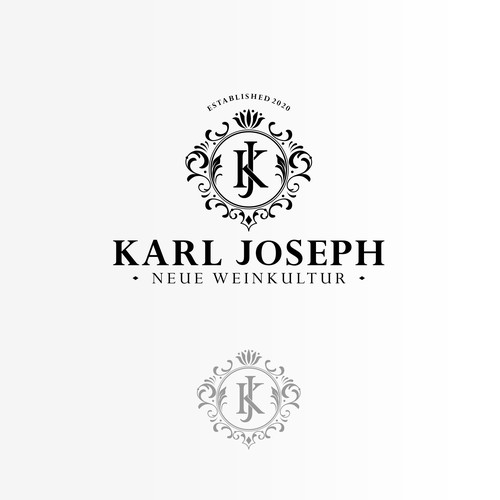 Luxury logo concept for wine product