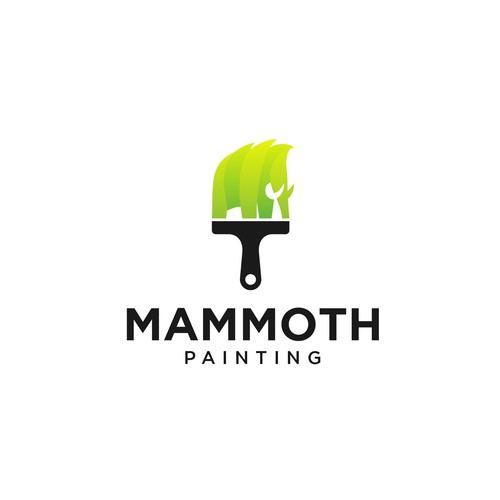 Mammoth painting logo design
