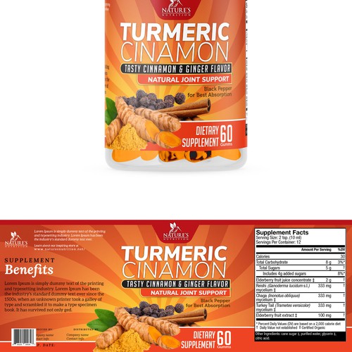 Vitamins Label Design