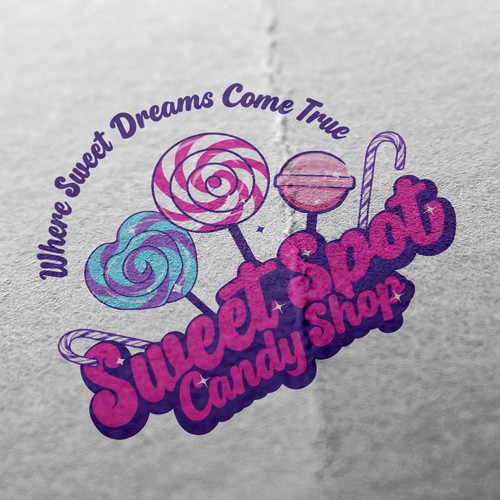 logo concept for candy shop