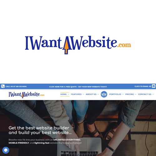 Redesigned logo for IWantAWebsite.com