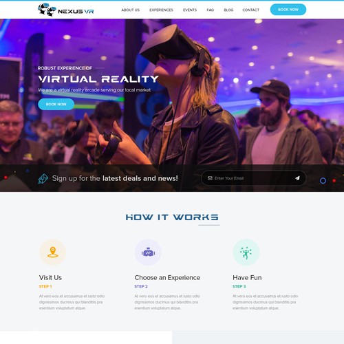 Nexus VR Website Design