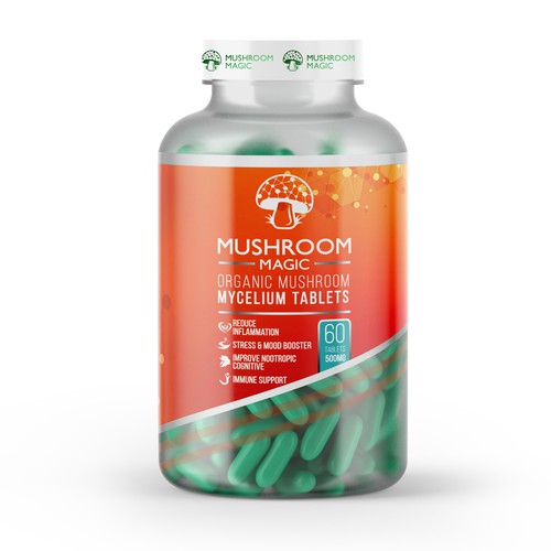 Mushroom Magic Supplement Label