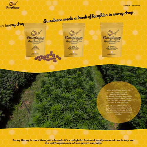 A Blissful Site for Funny Honey's Sun-Grown Cannabis Edibles