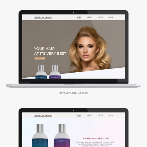 Beauty Product web page design