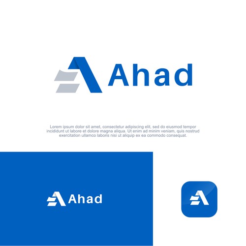 Bold and clean logo concept for Ahad