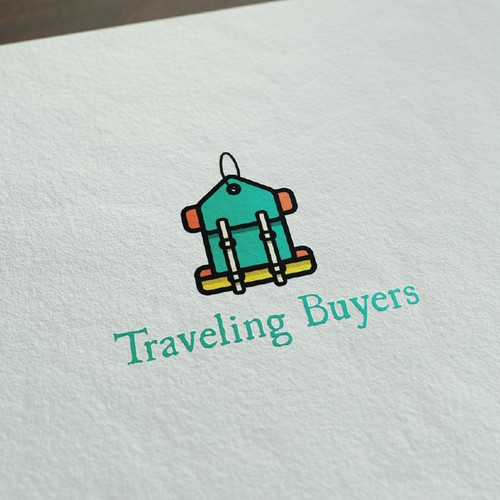 fun colourful shopping/travel logo