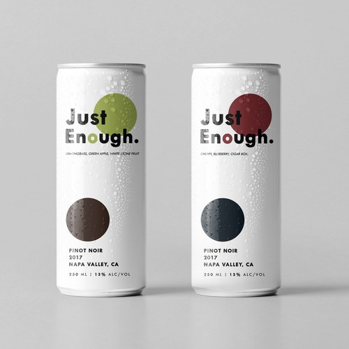 Canned Wine Label for Just Enough