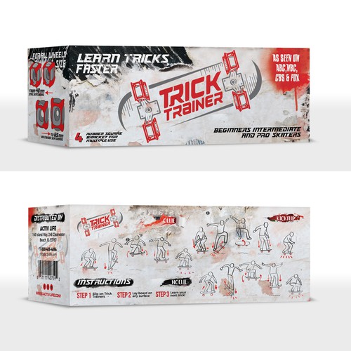 Skateboard trick trainer packaging