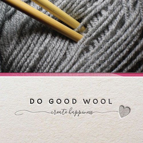 a handcrafted logo for a crafty yarn business