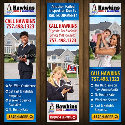 Help Hawkins Heating and Air with a new banner ad