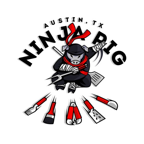 Logo Concept for Ninja Pig Food Truck