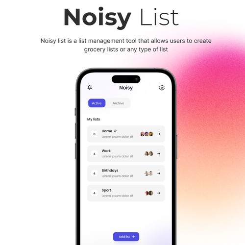 Noisy list App