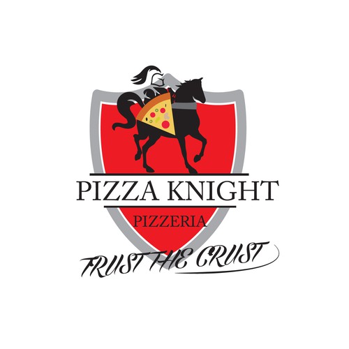 create a classic look / feel pizza take-out focused on modern tastes with a knight image