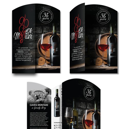 Winery gate fold brochure