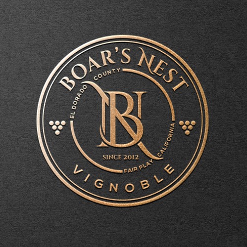 logo concept for a luxury winery