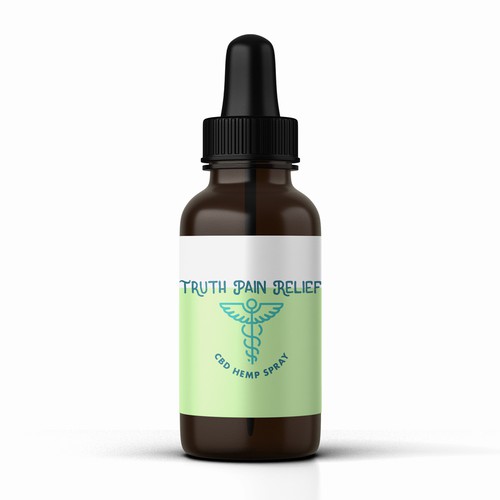 Modern and friendly CBD hemp spray label