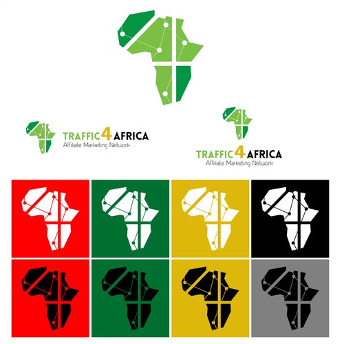 Concept Logo for Traffic 4 Africa, an Affiliate Marketing Network