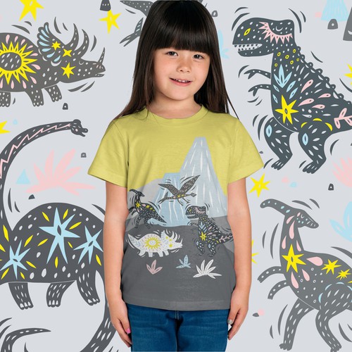 Dinosaurs Illustrations T-shirt Design