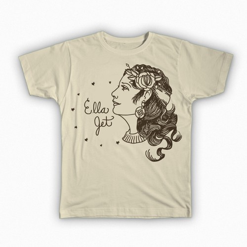 Create a t-shirt design for singer-songwriter ELLA JET.