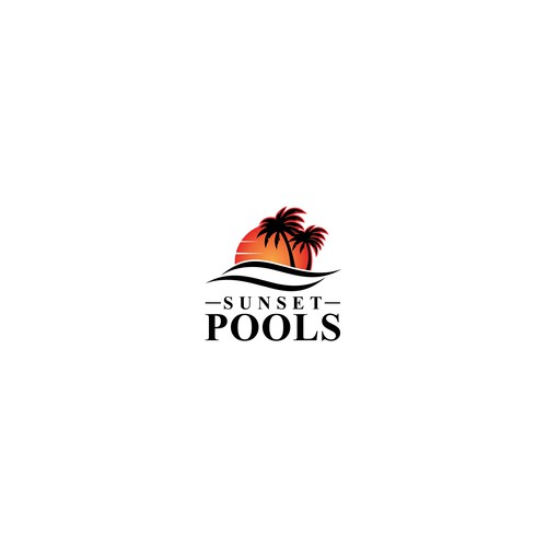 Logo for swimming pool  construction company