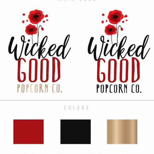 Logo for popcorn company