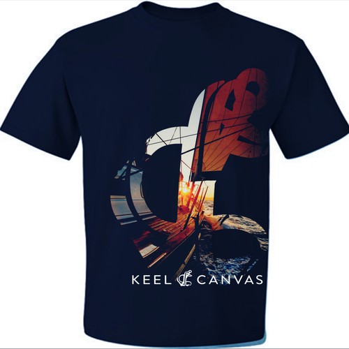 T shirt design concept for Keel & canvas