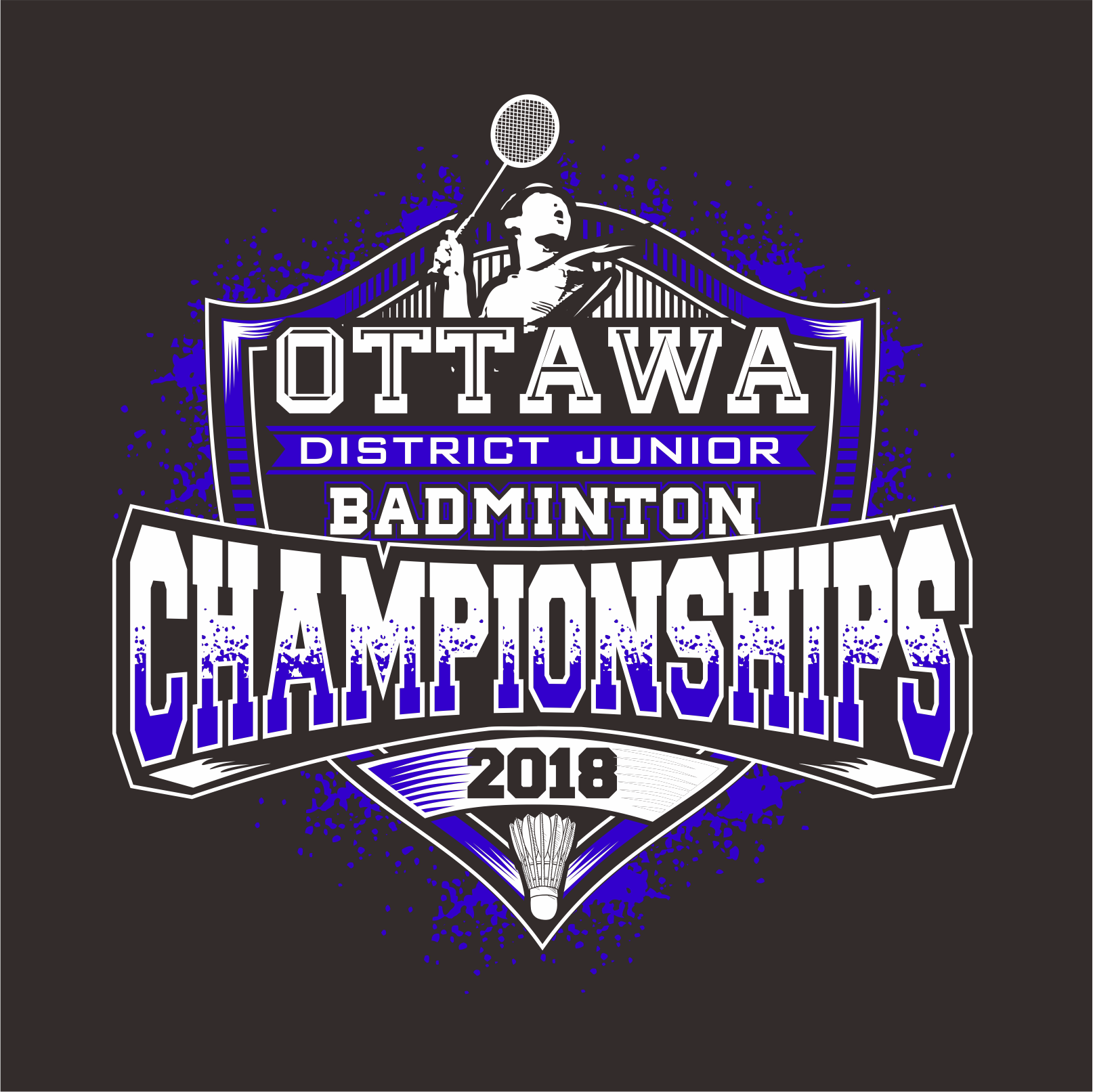 Ottawa 2018 Badminton Championship T-Shirt Design