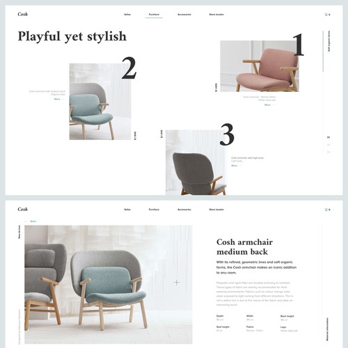"Cosh" designer furniture website