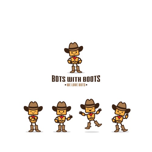 Mascot Bot logo for Bots with Boots