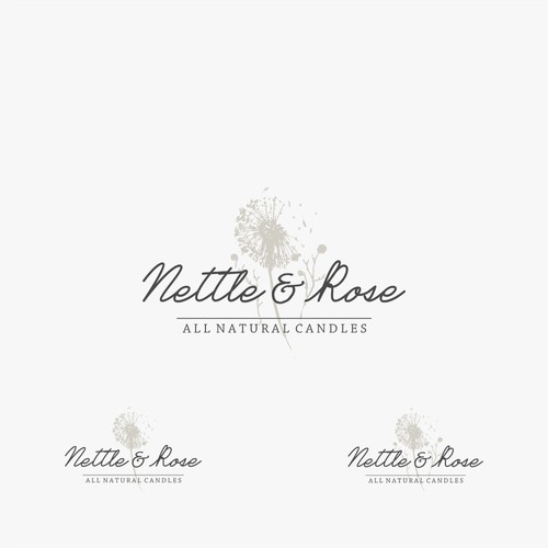 Vintage handmade candles logo design
