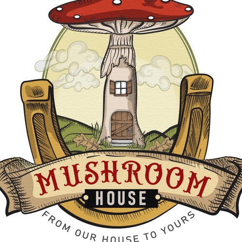 Concept for a restaurant that sells mushrooms dishes. 