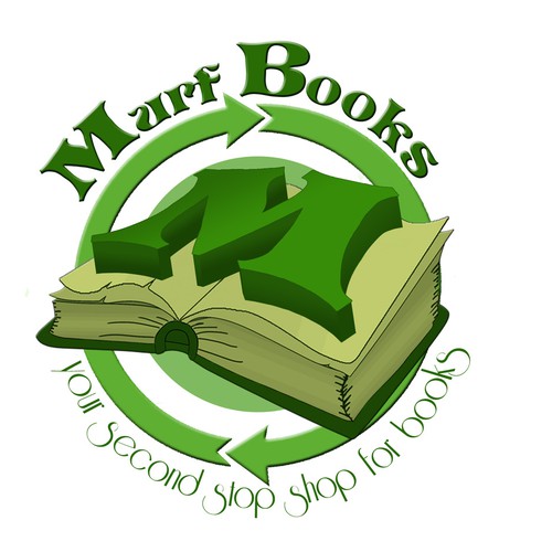 Create the next logo and business card for Murfbooks