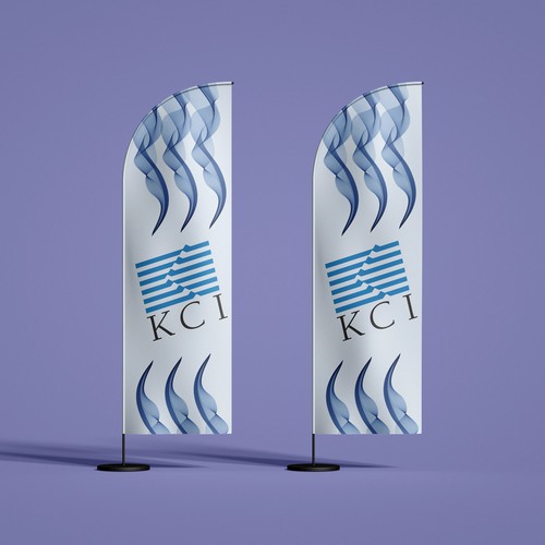 Modern Corporate Feather Flag Design for KCI