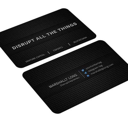 Disrupt all the things Business card.
