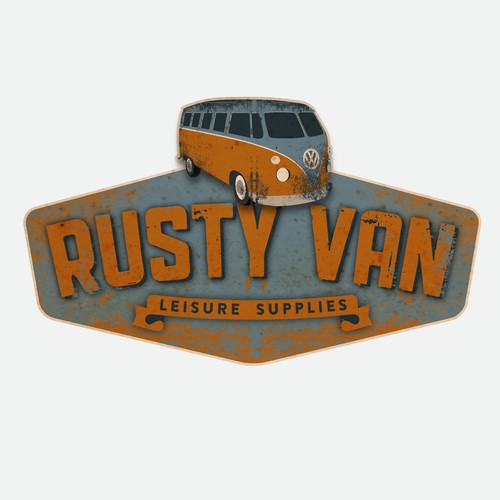 create a rustic/vintage logo for our van conversion company