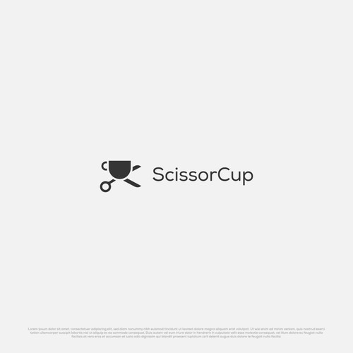 Scissor cup logo