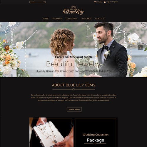 Wedding Jewelry Site Design