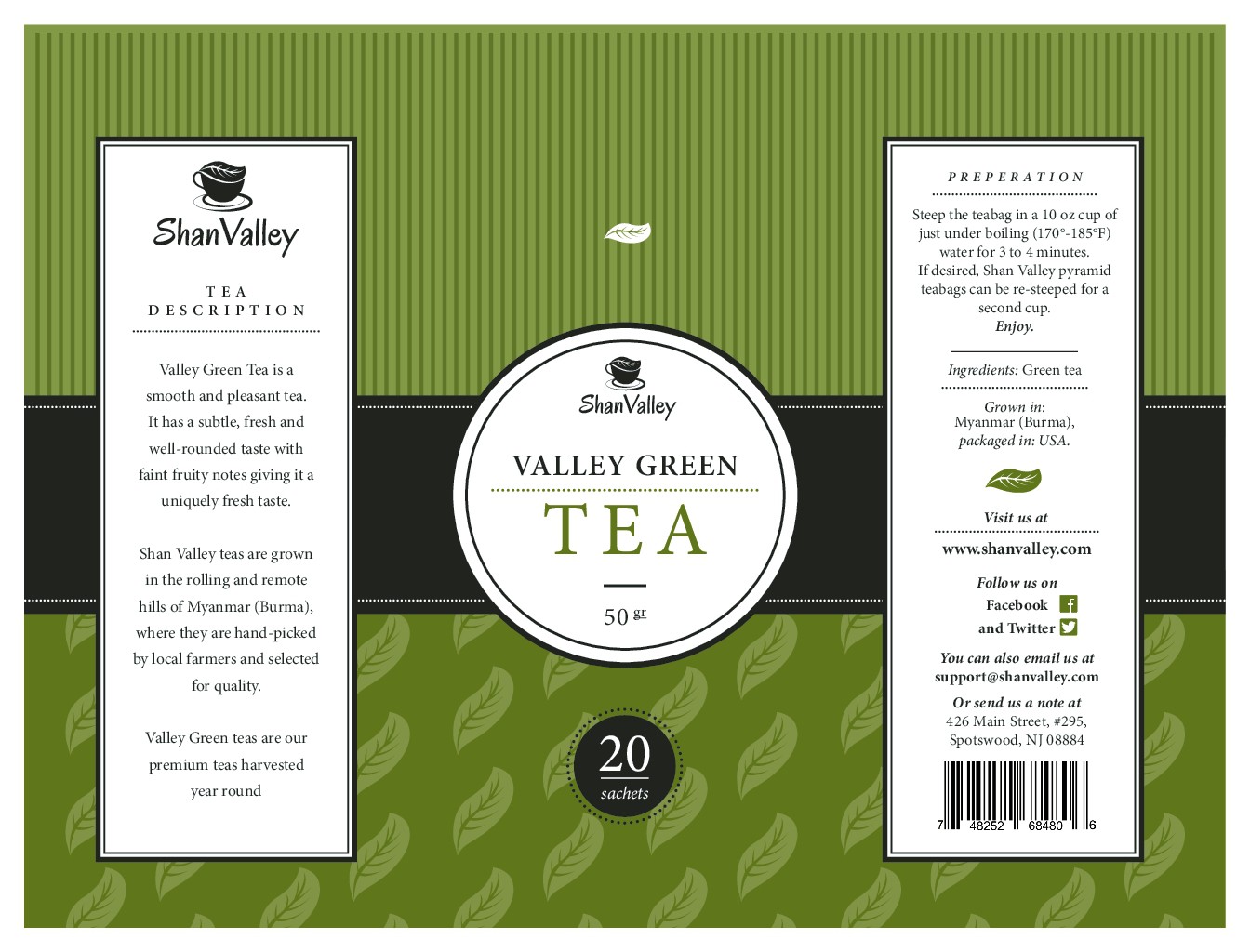 Organic Green tea and Organic Black Tea lables ( 2 lables)