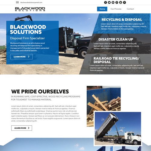 Design industrial website for Blackwood Solutions