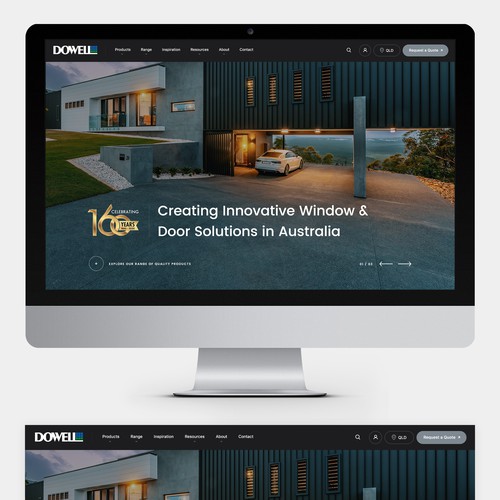 DOWELL Australia homepage design