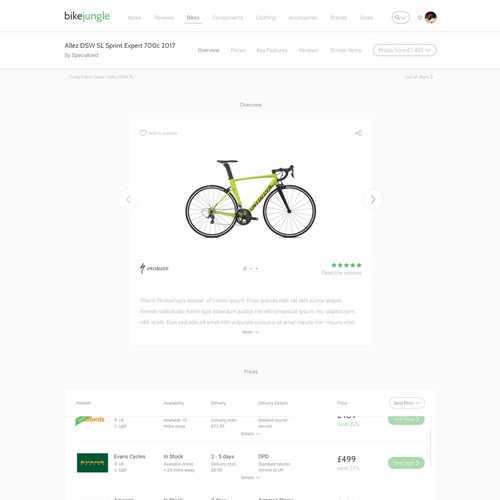 BikeJungle Website Design - Part 2