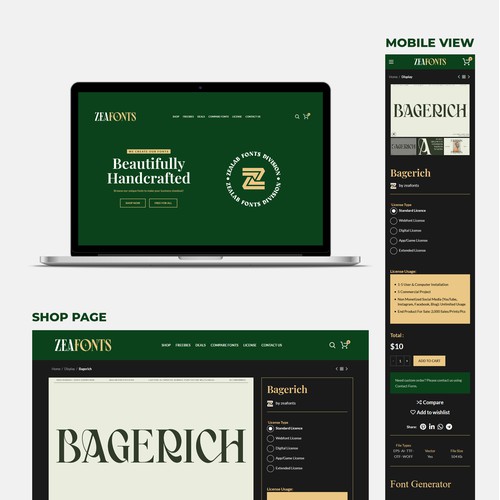 Website Project for Font Shop