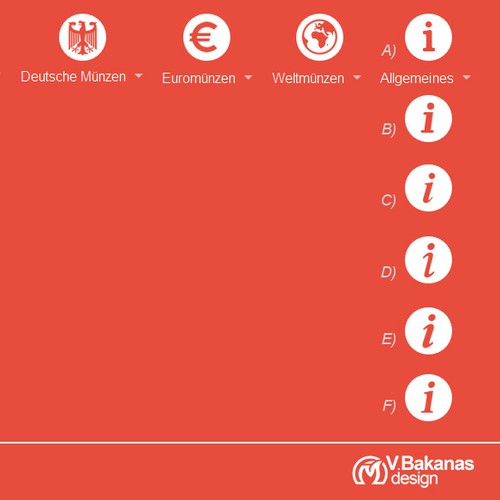 Navigation icons for a coin collecting related website needed