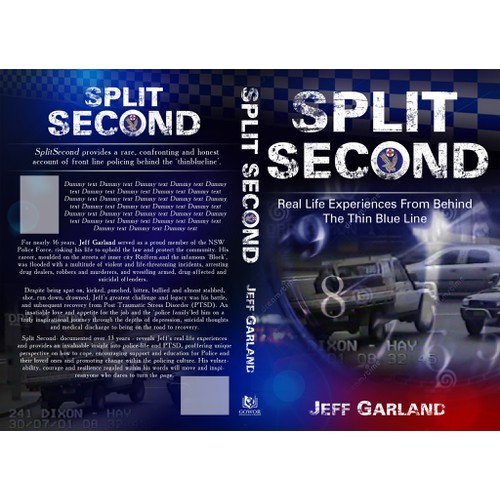 Creating an impactful cover design for my first book - 'Split Second' about my policing experiences