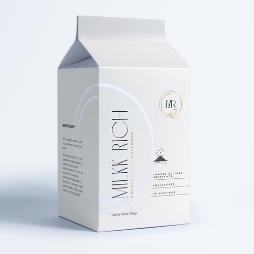 Milky Rich packaging design