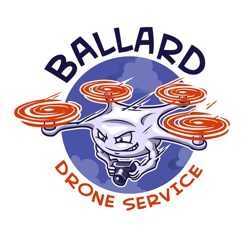 Cartoon Drone Logo for Drone Business